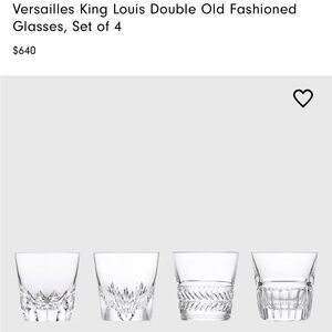 Saint Louis Crystal Double Old Fashioned Glasses